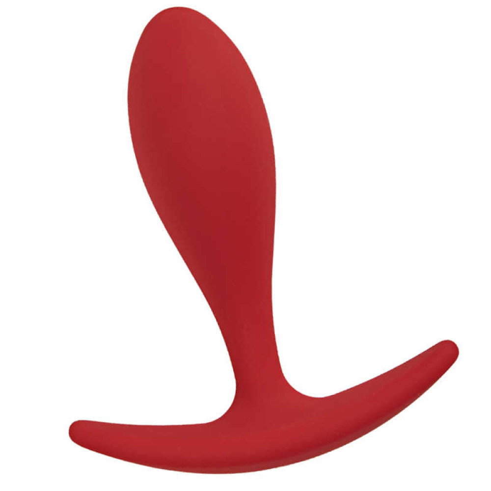 Анальна пробка червона, 9.5 х 2.9 см (43228), zoom