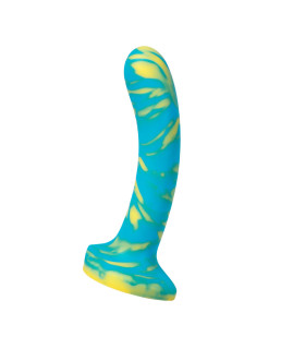 Фалоимитатор дизайнерский нереалистичный, голубой, 15.5 х 3.1 см - No Taboo
