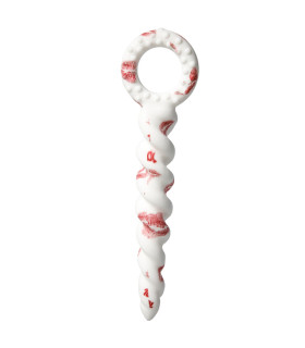 Анальна ялинка дизайнерська спіральна, біла, 21.5 х 2.7 см - No Taboo