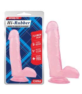 Фаллоимитатор реалистичный Chisa на присоске, с мошонкой, розовый, 17.5 х 3.6 см - No Taboo