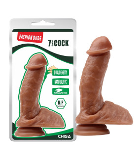 Фаллоимитатор реалистичный Chisa с присоской, коричневый, 18.5 х 4.3 см - No Taboo