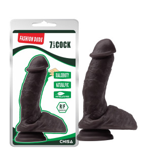 Фаллоимитатор реалистичный Chisa с присоской, черный, 18.5 х 4.3 см - No Taboo
