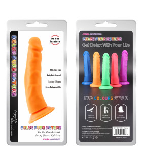 Фаллоимитатор реалистичный Chisa с присоской, оранжевый, 22.5 х 4.2 см - No Taboo