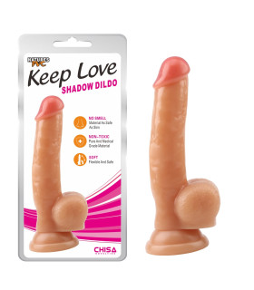 Фаллоимитатор реалистичный Chisa с мошонкой, бежевый, 21 х 4 см - No Taboo