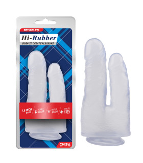Фалоімітатор подвійний Chisa реалістичний, прозорий, 23 х 4.6 х 19.5 х 3.5 см - No Taboo