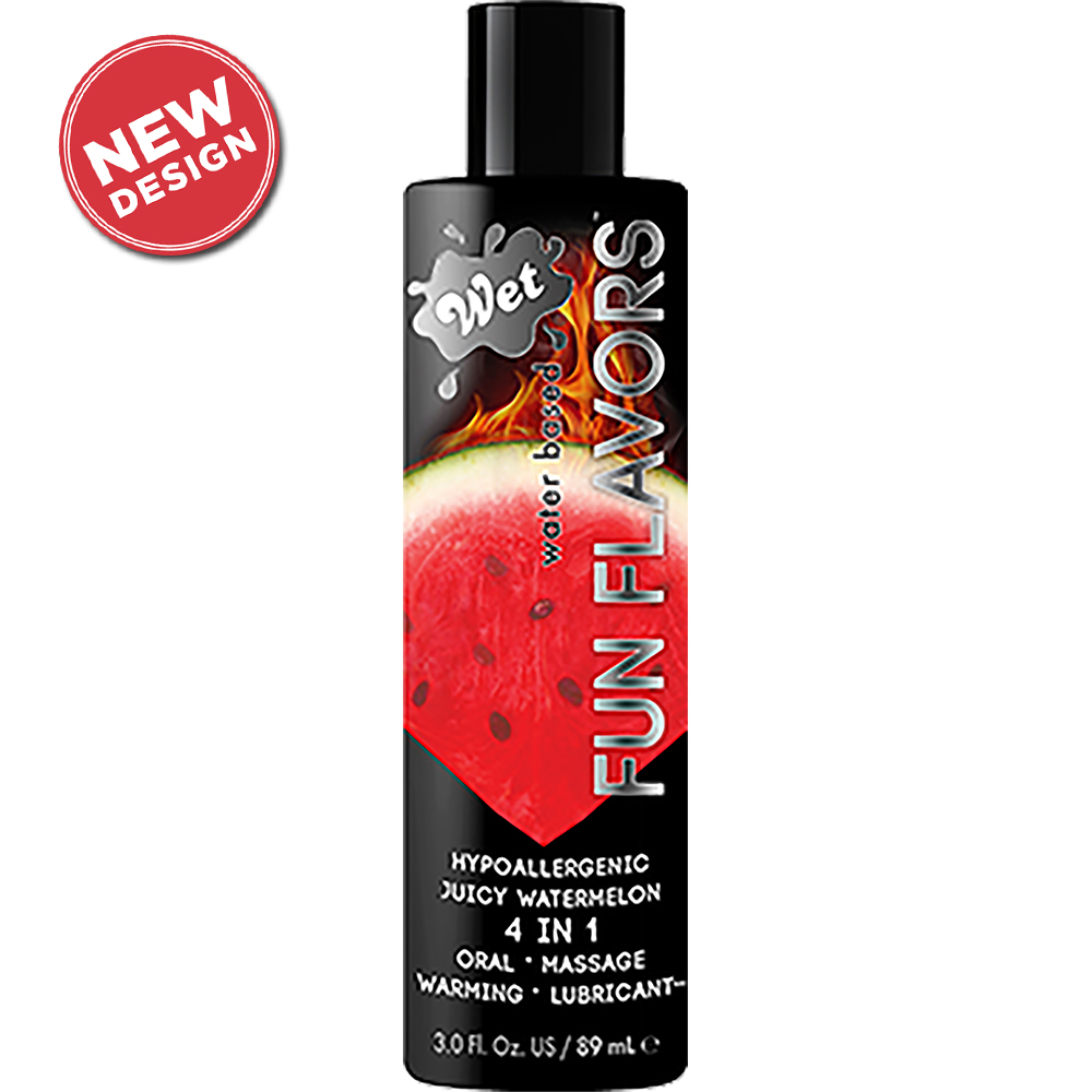 Лубрикант 4 в 1 с эффектом разогрева, 89 мл, Wet Warming Juicy Watermelon со вкусом арбуза (27616), zoom