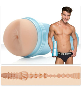 Мастурбатор в колбі анус FleshLight кібершкіра, бежевий, 24 х 2 см - No Taboo