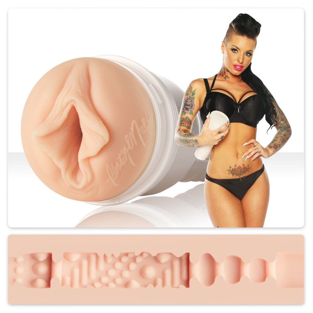 Вагина-мастурбатор в колбе, из киберкожи, Fleshlight Girls Christy Mack Attack (27205), zoom