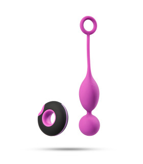 Кульки вагінальні з вібрацією Odeco, фіолетові, 22 х 3.5 см - No Taboo