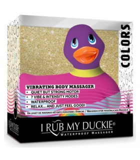 Уточка вибратор I Rub My Duckie разноцветная, с радугой - No Taboo