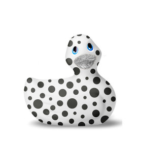Каченя вібратор I Rub My Duckie біла в чорний горох - No Taboo