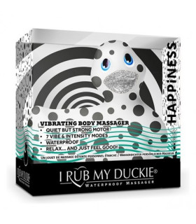 Каченя вібратор I Rub My Duckie біла в чорний горох - No Taboo