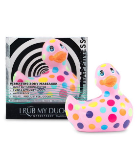 Уточка вибратор I Rub My Duckie в разноцветный горошек - No Taboo
