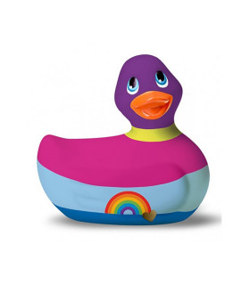 Уточка вибратор I Rub My Duckie разноцветная, с радугой - No Taboo