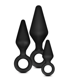 Набор анальных пробок Anal Adventures, черные - No Taboo