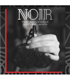 Зажимы на соски Noir с пушком, черные - No Taboo