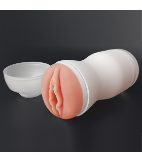 Мастурбатор вагіну Love Toy бежевий, бежевий, 16 х 6.5 см - No Taboo