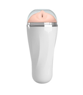 Мастурбатор реалистичный в колбе Baile белый, бежевый, 18.5 х 7.7 см - No Taboo