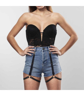 Гартеры на шорты MAZE Bijoux Indiscrets черные, OS - No Taboo