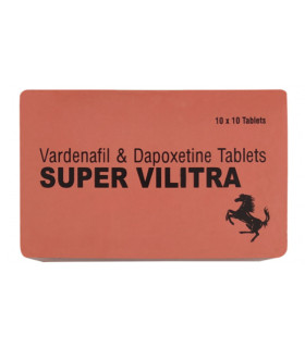 Возбудитель мужской Super Vilitra Vardenafil & Dapoxetine, 1 таблетка - No Taboo