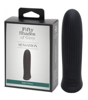 Вибропуля Fifty Shades of Grey Sensation рельефная, черная, 8.6 х 2.4 см - No Taboo