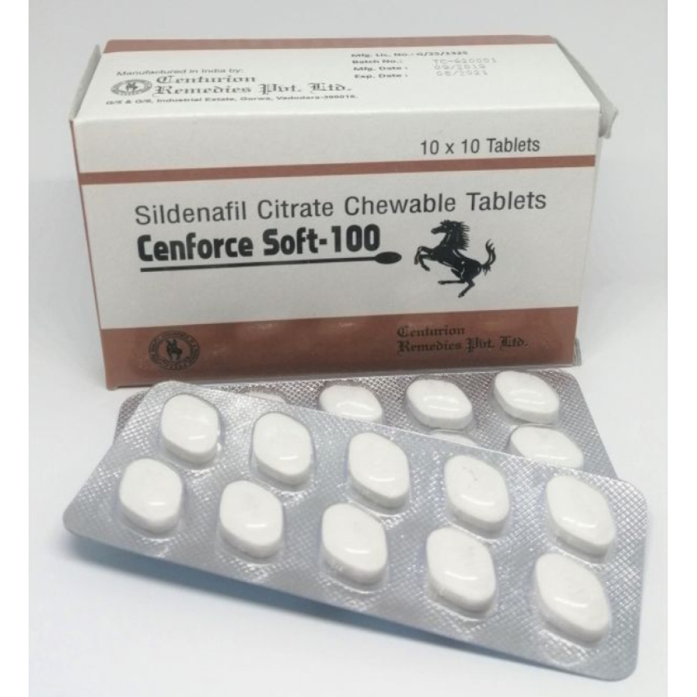 Збудник чоловічий Sildenafil Cenforce Soft 100, 1 таблетка (45910), zoom