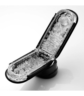 Мастурбатор нереалистичный с вибрацией Tenga - Flip Zero Electronic черный, 20 х 7 см - No Taboo