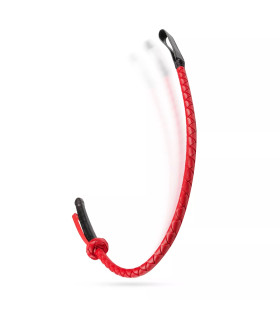 Кнут плетеный с контрастным наконечником Whipped красный, 72 см - No Taboo