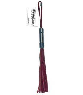 Плеть с петлей на рукояти Sex & Mischief бордовая, 33 см - No Taboo