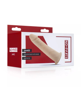 Насадка для страпона полая No-Parts бежевая, 15 х 4 см - No Taboo