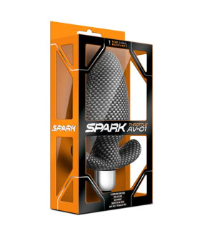 Анальная пробка с вибрацией Blush Spark Carbon, силиконовая, черная, 12 х 4 см - No Taboo