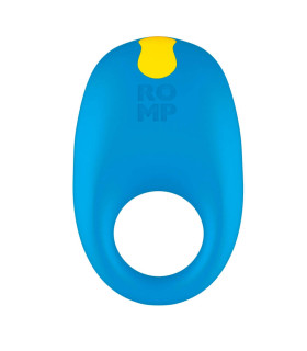 Синее эрекционное кольцо с вибрацией Romp Juke - No Taboo