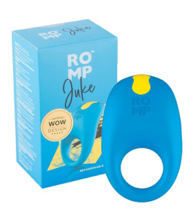 Синее эрекционное кольцо с вибрацией Romp Juke - No Taboo