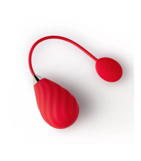 Виброяйцо с подключением к приложению Magic Motion красное, 19 х 3.4 см - No Taboo