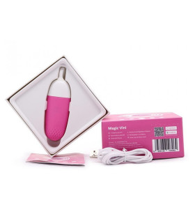 Виброяйцо с подключением к приложению Magic Motion розовое, 23.7 х 3.7 см - No Taboo