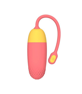 Виброяйцо с подключением к приложению Magic Motion коралловое, 23.7 х 3.7 см - No Taboo
