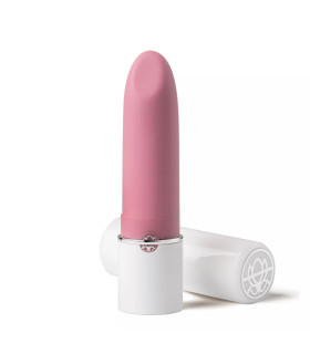 Вибратор-помада с подключением к приложению Magic Motion бело-розовый, 10 х 2.5 см - No Taboo