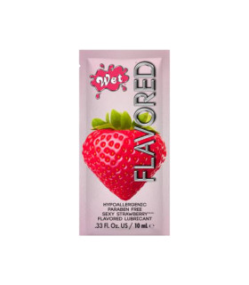 Пробник їстівний лубрикант 10 мл WET зі смаком полуниці - No Taboo