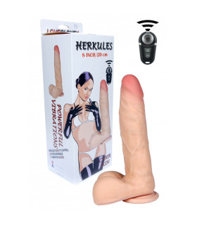 Вибратор реалистичный на присоске, с дистанционным пультом, бежевый, 23 х 4.8 см - No Taboo