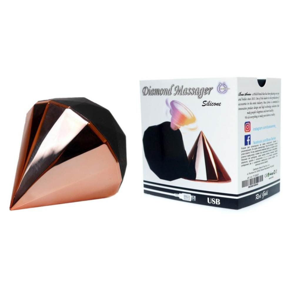 Вакуумный стимулятор клитора Diamond розовое золото (54117), zoom