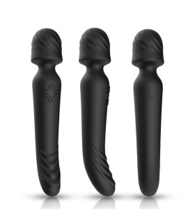 Двусторонний вибратор с подогревом Mission черный, 22.6 х 4.7 см - No Taboo