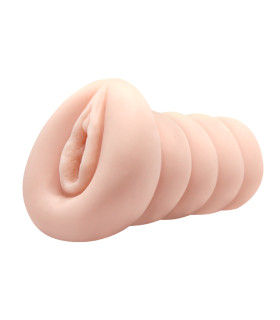 Мастурбатор-влагалище Crazy Bull Manga бежевый, 13 х 7 см - No Taboo