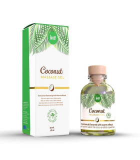 Массажный гель Intt Coconut (Vegan), 30 мл, с ароматом кокоса, с разогревающим эффектом - No Taboo