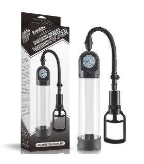 Вакуумная помпа Lovetoy с манометром, механическая, черная, 20 х 6.3 см - No Taboo