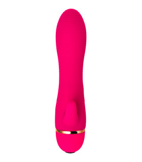 Вібратор зі стимуляцією клітора рельєфний рожевий, 15 х 3 см - No Taboo