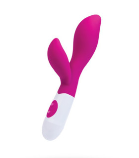 Вібратор-кролик рожевий, 20 х 3.5 см - No Taboo