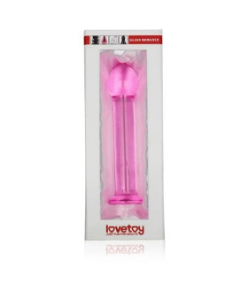 Фаллоимитатор Lovetoy стеклянный, розовый, 18 х 3 см - No Taboo