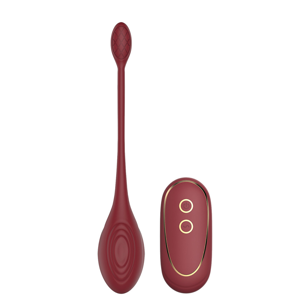 Віброяйце Dream Toys Romance з пультом, бордове, 23 х 3.8 см (42954), zoom