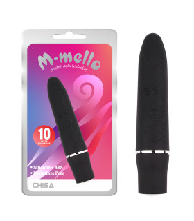 Вибропуля с узором Chisa черная, 10.5 х 2 см - No Taboo