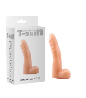 Фаллоимитатор реалистичный с мошонкой Chisa киберкожа, бежевый, 17.7 х 3.5 см - No Taboo